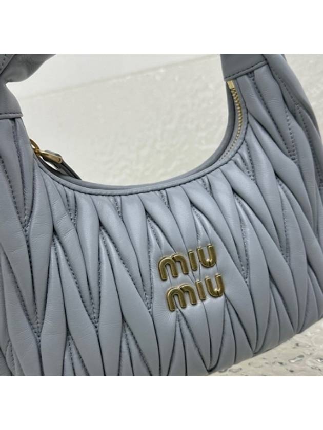 Wander Materasse Nappa Leather Mini Hobo Tote Bag Cornflower - MIU MIU - BALAAN 6