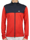 Banks Mid Layer Zip-Up Jacket Red - J.LINDEBERG - BALAAN 1