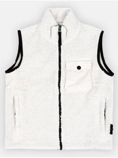 Stone Kids Waffen Patch Fleece Vest Ivory 771662043 V0097 270516 1064688 - STONE ISLAND - BALAAN 1