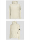 Lens Wappen Sweat Hood Beige - CP COMPANY - BALAAN.