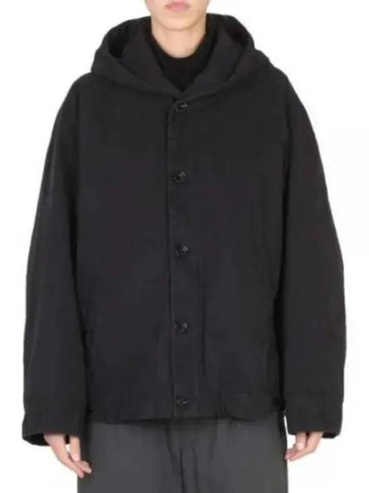 Oversized Hooded Jacket Black - LEMAIRE - BALAAN 2