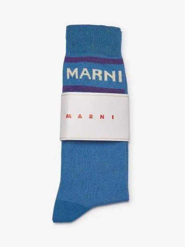 Logo Socks Cobalt SKZC0088Q1UFC13700B44 - MARNI - BALAAN 1