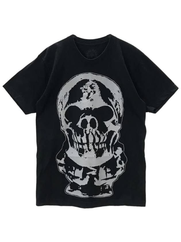 Skull Logo Short Sleeve T Shirt Black - CHROME HEARTS - BALAAN 1