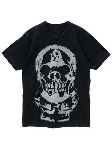 Skull Logo Short Sleeve T Shirt Black - CHROME HEARTS - BALAAN 1