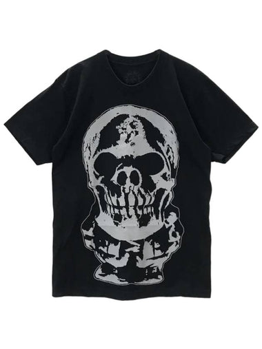 Skull Logo Short Sleeve T Shirt Black - CHROME HEARTS - BALAAN 1