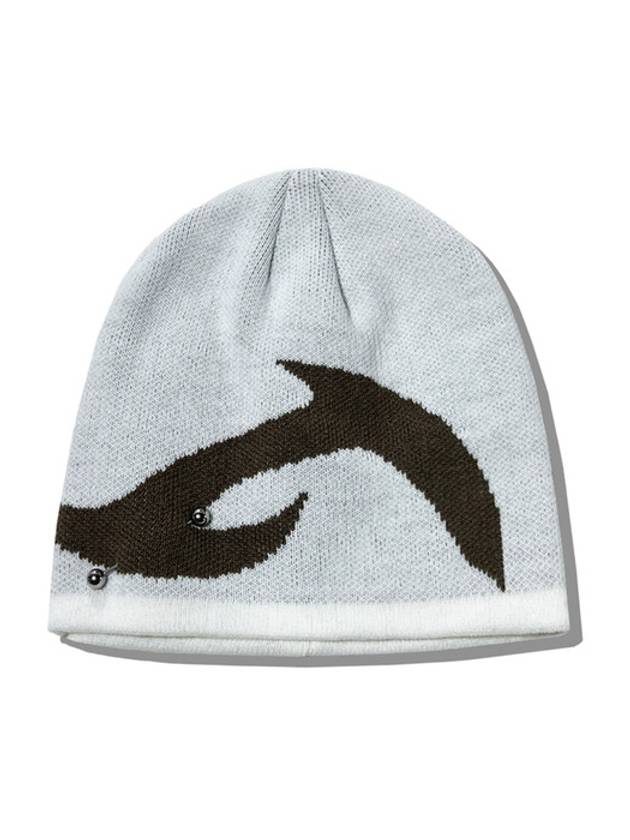 Piercing X-Ray Logo Knit Beanie White - S SY - BALAAN 3