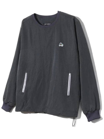 Woven string windbreaker sweatshirt CHARCOAL - 20THHOLE - BALAAN 1