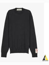 Sleeve Logo Patch Knit Top Grey - GOLDEN GOOSE - BALAAN 2