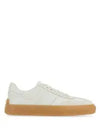 Round Toe Leather Low Top Sneakers White - TOD'S - BALAAN 3