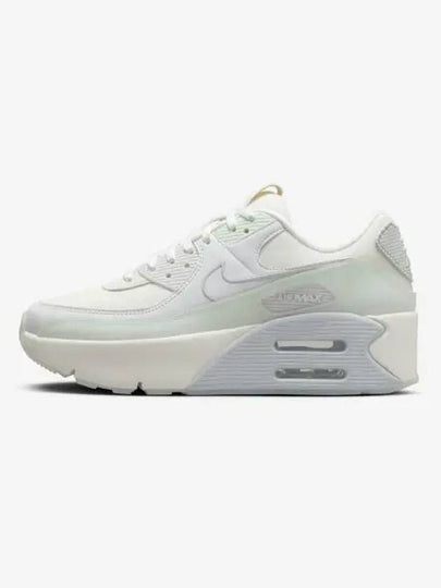 Air Max 90 LV8 Low Top Sneakers White Barley Green - NIKE - BALAAN 2