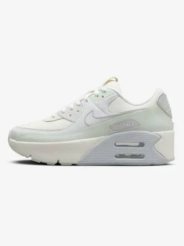 Air Max 90 LV8 Low Top Sneakers White Barley Green - NIKE - BALAAN 1