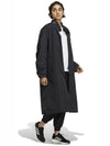 Oversized brushed long safari jacket HM2772 black WOMENS S M - ADIDAS - BALAAN 3