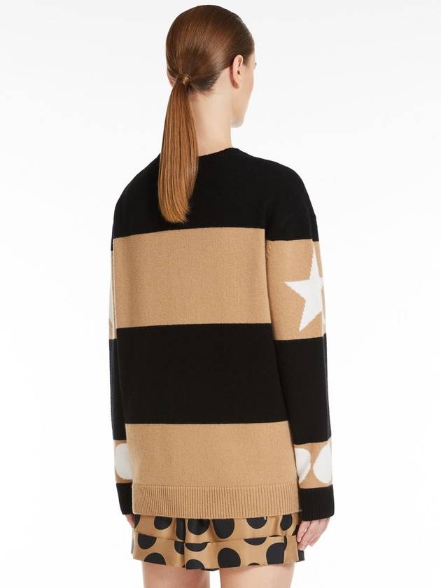 Star Pattern Crewneck Knit Top - MAX MARA - BALAAN 5