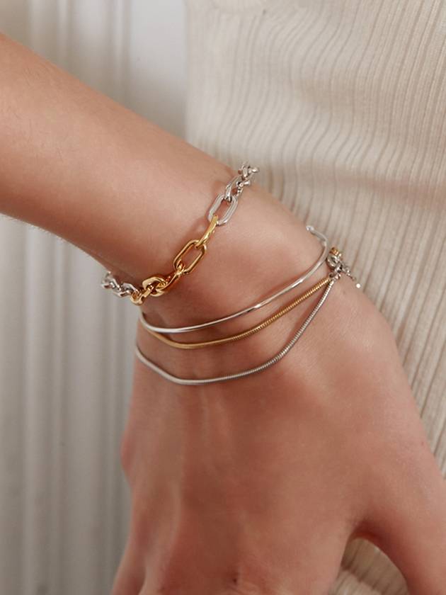 Larin boa chain two line bracelet tone combination - BE/GINS - BALAAN 4