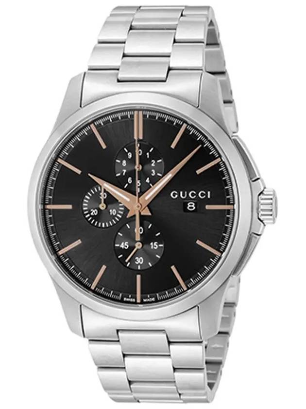 G Timeless Black Dial Stainless Steel Sapphire Glass Quartz 44MM Swiss Watch Silver - GUCCI - BALAAN 2