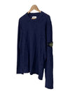 Wappen Crew Neck Wool Blend Long Sleeve T-Shirt Navy - STONE ISLAND - BALAAN 3