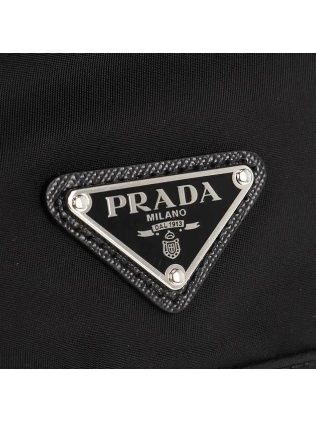 Triangular Logo Tessuto Messenger Bag Black - PRADA - BALAAN 7