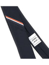 Three Stripes Classic RWB Selvedge Super 120 Count Wool Tie Navy - THOM BROWNE - BALAAN 4