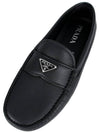 Triangle Logo Leather Driving Shoes Black - PRADA - BALAAN 8