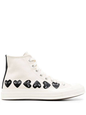 Comme Des Garçons Play X Converse Multi Black Heart Chuck Taylor All Star '70 High Sneakers - COMME DES GARCONS PLAY - BALAAN 1