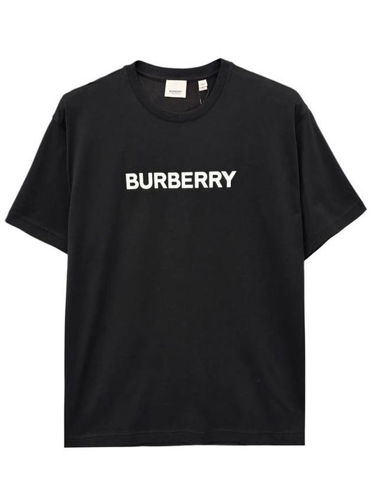 Logo Print Cotton Short Sleeve T-Shirt Black - BURBERRY - BALAAN 2