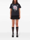 Basic Rose Relax Jersey Short Sleeve T-Shirt Black - GANNI - BALAAN 5