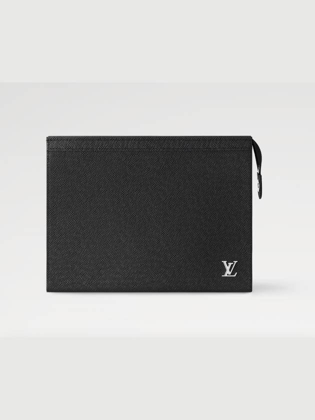 Pochette Voyage Taiga Leather Pouch Bag Black - LOUIS VUITTON - BALAAN 2