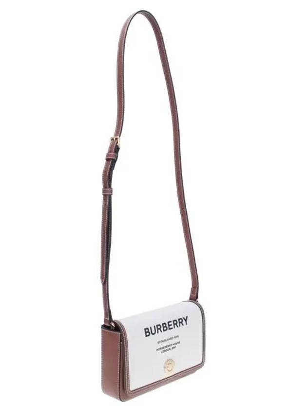 Buberry Mini Horseferry Print Canvas Leather Note Crossbody Bag Natural Tan - BURBERRY - BALAAN 3