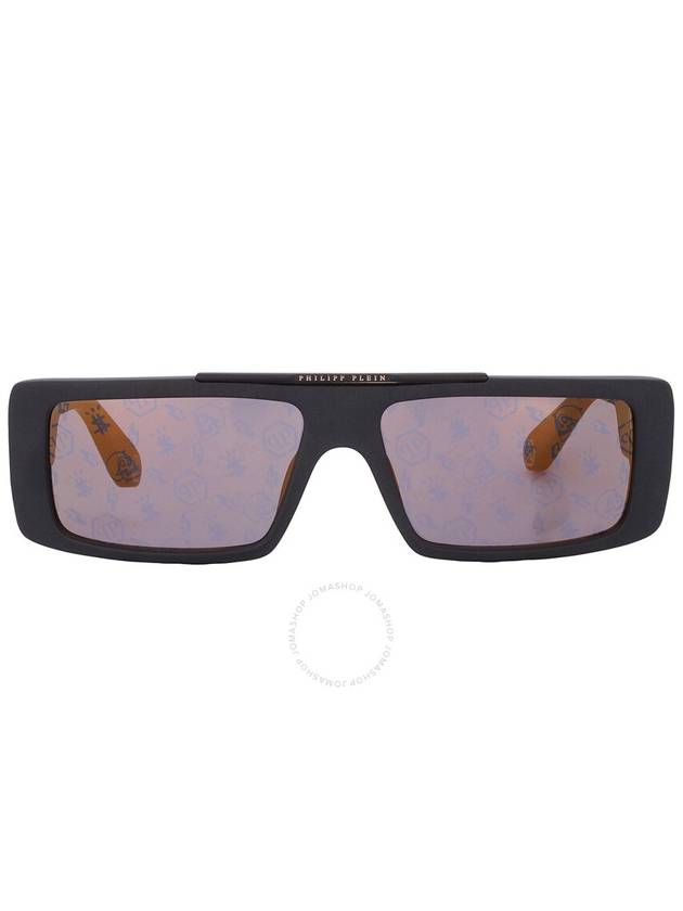 Philipp Plein Gold Logo Rectangular Men's Sunglasses SPP003M 703L 58 - PHILIPP PLEIN - BALAAN 1