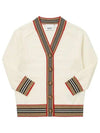 8054222 A1452 Junior Icon Stripe Trimming Wool Cardigan - BURBERRY - BALAAN 3