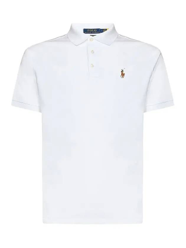 Embroidered Logo Pony Polo Shirt White - POLO RALPH LAUREN - BALAAN 3