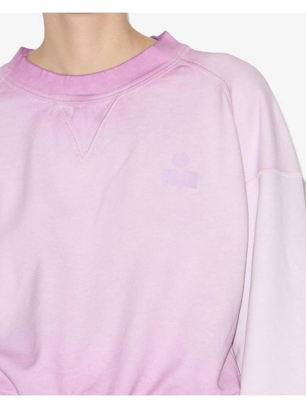 Margo Short Cotton Logo Sweatshirt Lilac - ISABEL MARANT - BALAAN 3