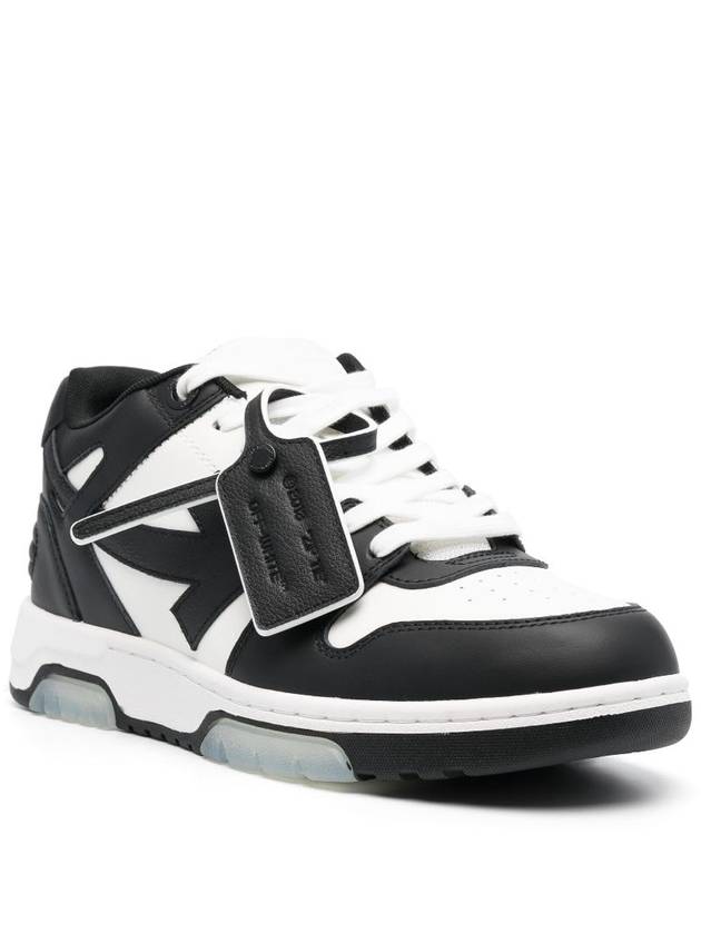 Out of Office Leather Low-Top Sneakers White Black - OFF WHITE - BALAAN 7