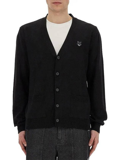 Bold Fox Head Patch Regular Cardigan Black - MAISON KITSUNE - BALAAN 2