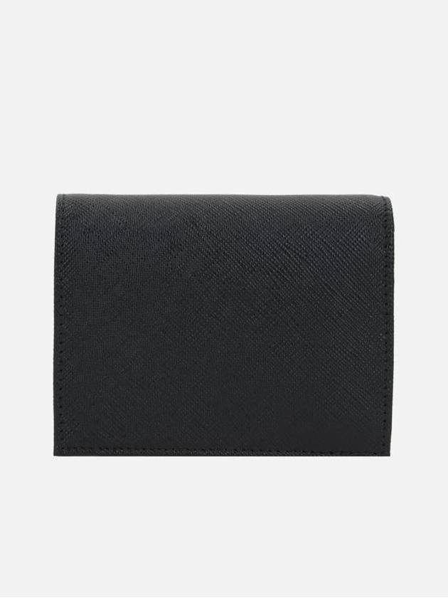 Small Saffiano Metal Logo Bicycle Wallet Black - PRADA - BALAAN 5