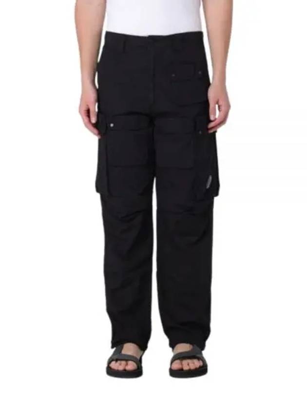 Rip-Stop Loose Utility Cargo Straight Pants Black - CP COMPANY - BALAAN 2