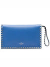 Rockstud Flap ClutchJW2B0399NBD L31 Blue - VALENTINO - BALAAN 4