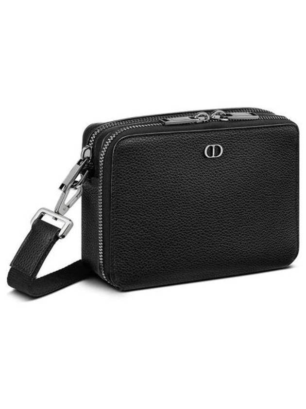 CD Icon Logo Leather Pouch Bag Black - DIOR - BALAAN 3