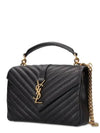 YSL Logo College Quilted Leather Chain Strap Shoulder Bag - SAINT LAURENT - BALAAN 2