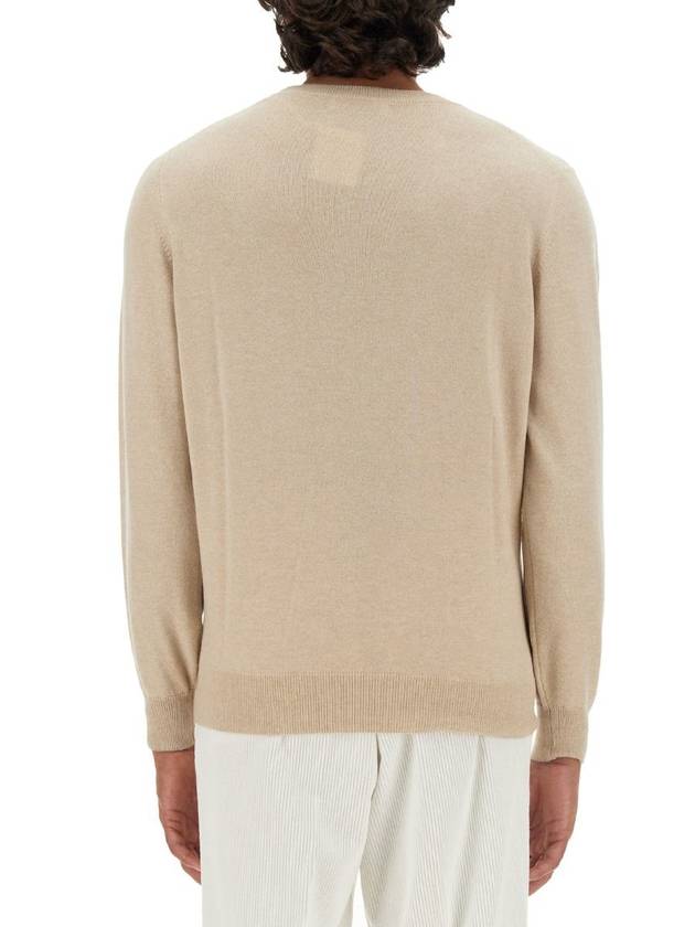 Crew Neck Cashmere Knit Top Beige - BRUNELLO CUCINELLI - BALAAN 4