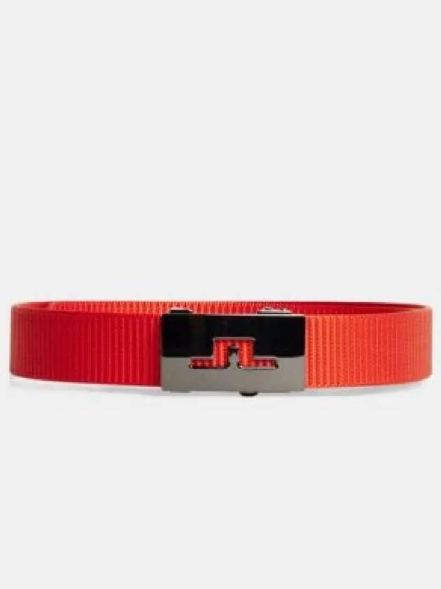 Men's Roy Webbing Belt Tangerine Tango - J.LINDEBERG - BALAAN 2