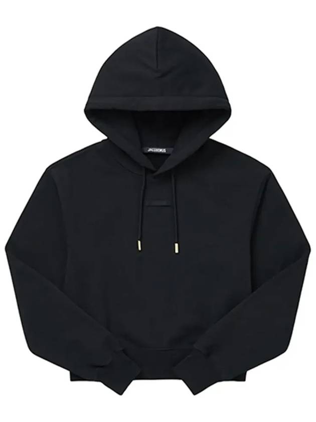 Le Sweatshirt Gros Grain Cotton Hoodie Black - JACQUEMUS - BALAAN 4