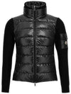 Padded Wool Cardigan Black - MONCLER - BALAAN 2