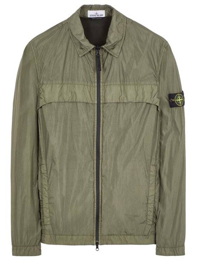 Garment Dyed Crinkle Reps R-NY Jacket Musk Green - STONE ISLAND - BALAAN 1