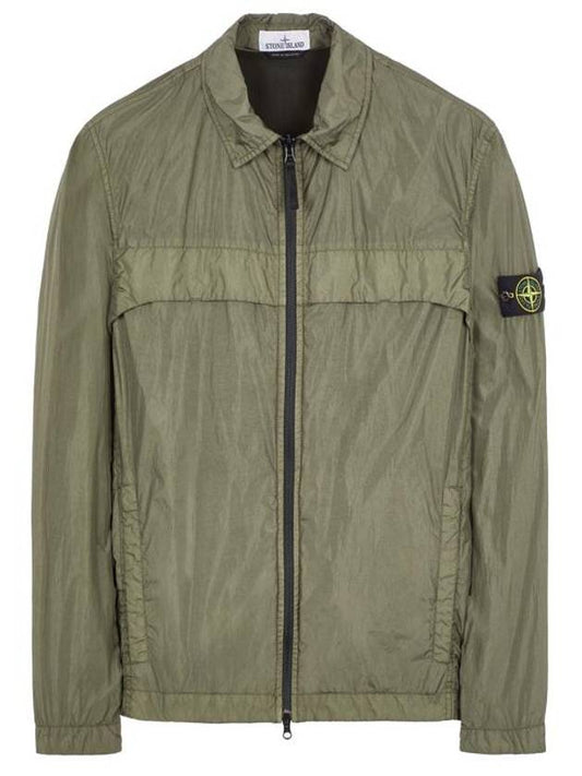 Garment Dyed Crinkle Reps R-NY Jacket Musk Green - STONE ISLAND - BALAAN 1