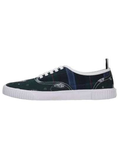 Tartan Paisley Twill Heritage Men's Low Top Sneakers - THOM BROWNE - BALAAN 2