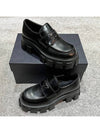 Monolith Brushed Leather Loafers Black - PRADA - BALAAN.