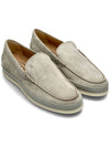 Men's Suede Slip-ons Loafers Beige - TOD'S - BALAAN 4