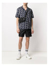 Men's Logo Pattern Short Sleeve Shirt Black - VALENTINO - BALAAN.