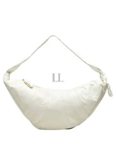 Soft Grained Leather Small Croissant Crossbody Bag Chalk - LEMAIRE - BALAAN 2